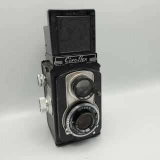 Vintage Ciro - Flex Rapax Model E Tlr Twin Lens Camera - F3.  5 85mm Lens Wollensak