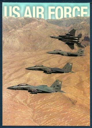 Usaf F - 15 Eagles Flying In Formation