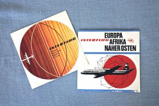 Interflug Ddr 2 X Vintage Baggage Labels