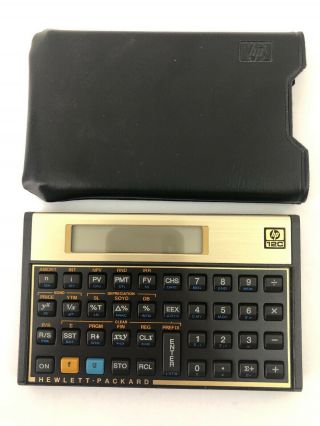 Hewlett Packard Hp - 12c Programmable Financial Scientific Calculator Case Vintage