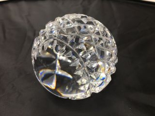 Vintage Waterford Crystal Baseball Paper Weight 2 1/2 " Made In Ireland No Box
