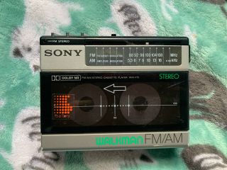 Sony Walkman Wm - F15 Cassette Player Am/fm Vintage For Repair
