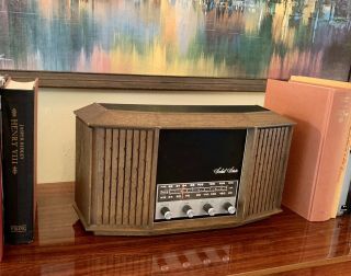 Vintage 1969 Silvertone Table Radio Fm - Am Solid State Serviced See Video Demo