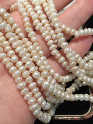 Vintage Jewellery Stunning Multi Stranded Real Pearl Necklace