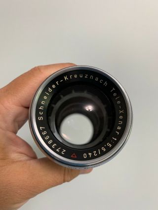Schneider Tele Xenar 240mm F5.  5 Vintage German Camera Lens M42 Mount Angenieux