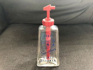 Vintage Standard Oil Company Bottle W Pump Sohio So - Clear Glass Cleaner Graphics
