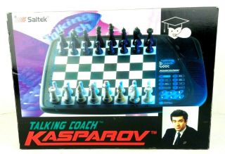 Vintage 1996 Saitek Talking Coach Kasparov Talking Chess Computer Complete