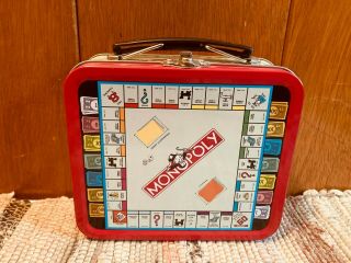 Monopoly Mini Tin Metal Lunch Box Vintage Look 1997 Great Display Piece