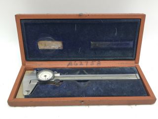 Vintage Brown & Sharpe 001 " Dial Caliper 578 Machinest Tool Made In Germany