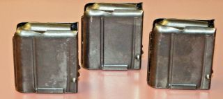 (3) Vintage M - 1 Carbine.  30 Cal.  5 - Round Rifle Magazines Made In U.  S.  A