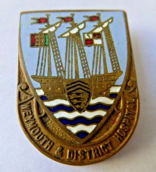 Vintage Weymouth & District Hospital Enamel Nurses Badge