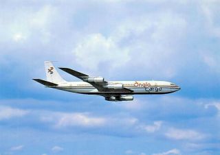 Anglo Cargo Boeing 707 - 338c G - Bdea C/n 19296 Airplane Postcard