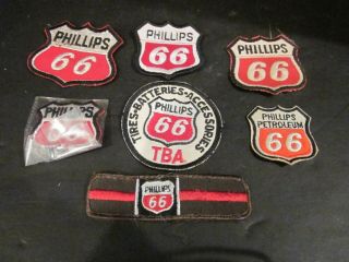 7 Old Vintage Phillips 66 Oil Company Gas Station Uniform Embroidered Patches