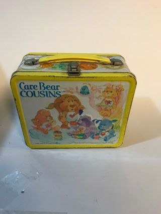 Vintage 1984 Metal Yellow Care Bear Cousins Care Bears Lunchbox Aladdin