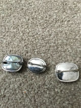 3 Vintage Thomas L Mott Silver Butterfly Wing Brooches 2