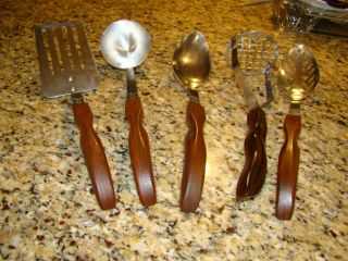 Set 5 Vintage Cutco Ladle,  Spatula,  Spoon/slotted,  Masher,  Cooking Utensils