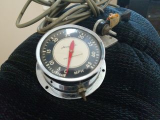 Vintage Small Boat Speedometer Airguide 1950 ' S - 60 ' S era.  Shape 45 MPH 2