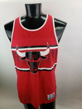 Vintage Chicago Bulls Mitchell & Ness Nba Sleeveless Tank Top Size Xl Throwback