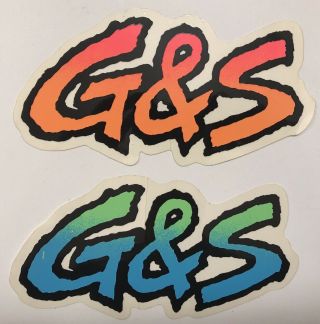 G&s Vintage Skateboard 8” Sticker Not Reissue