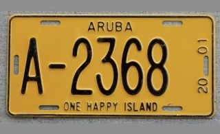 Aruba 2001 License Plate Nature Man Cave Art