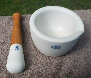 Vintage Small Porcelain Coors Usa Mortar And Pestle