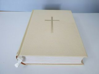 Caxton Publishing Vintage Holy Bible - White Leather Bound - With Illustrations