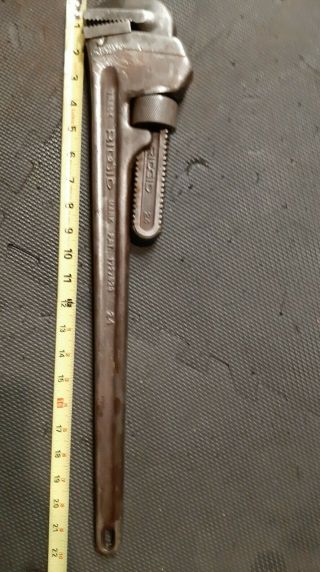 Vintage Rigid Tools Usa 24” Pipe Wrench Ohio Usa Iron
