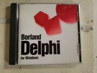 1995 Vintage Borland Delphi Windows Pc Cd - Rom Cd