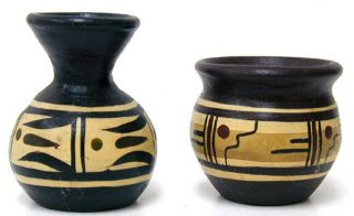 Vintage Miniature Pottery Pots Southwestern Style