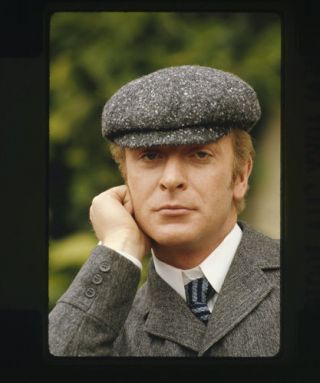 Michael Caine Vintage Photo Shoot In Cloth Cap 35mm Slide Transparency