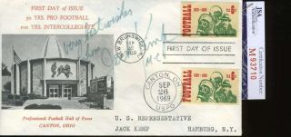 Jack Kemp Vintage Signed Jsa 1969 Fdc First Day Cover Authentic Autograph