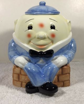 Vintage Treasure Craft Humpty Dumpty Ceramic Cookie Jar 11 "