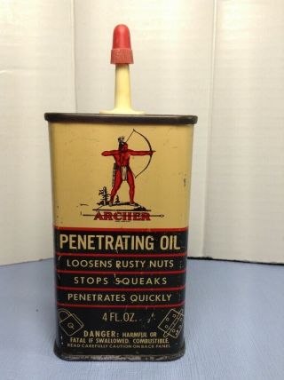 Nos Vintage Archer Penetrating Oil Handy Oiler Can
