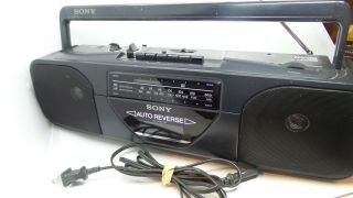 Vintage Sony Cfs - 202 Radio Cassette Recorder Boom Box,  Power Cord
