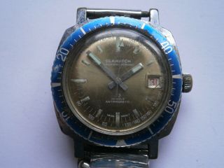 Vintage Gents Divers Style Wristwatch Seawatch Mechanical Watch Spares