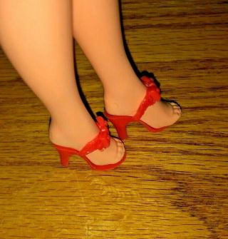 Vintage Ideal Tammy’s Tammy Mom Mother Doll Shoes Red Heels Sandals