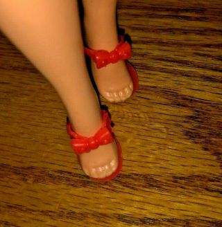 Vintage Ideal Tammy’s Tammy Mom Mother Doll Shoes RED Heels Sandals 3