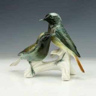 Vintage Karl Ens Volkstedt Porcelain - Double Perching Birds Figurine - Lovely
