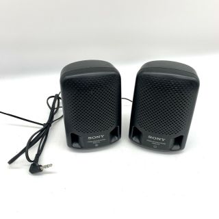Vintage Sony Srs - P3 Speaker System For Walkman Mini Stereo 3.  5mm Aux