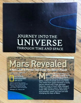2 National Geographic Posters 2001 Mars Revealed 1983 Journey Into The Universe