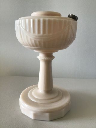 Vintage Aladdin White/ivory Alacite Tall Lincoln Drape Lamp Base