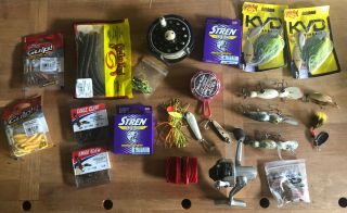 Nib And Vintage Fishing Tackle Reels,  Lures,  Line,  Hooks