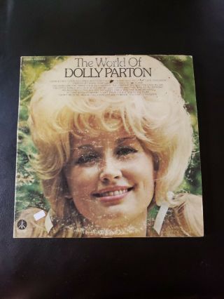 The World Of Dolly Parton Vintage Vinyl Record 1972 Vg/vg