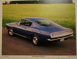 1968 Plymouth Barracuda Formula S Ht Car Print (blue)