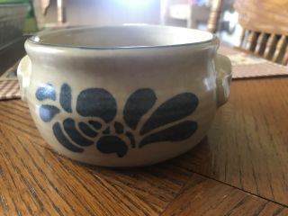 1 Pfaltzgraff Folk Art Onion Soup Bowl.  Vintage,  Made In The USA Number 295 2