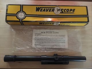 Vintage Weaver B4 Scope.  22 Tip - Off Mount Box - Instructions