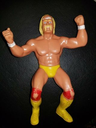 Vintage 1984 Wwf Hulk Hogan Wrestling Superstars Ljn Figure Rubber Toy Wwe