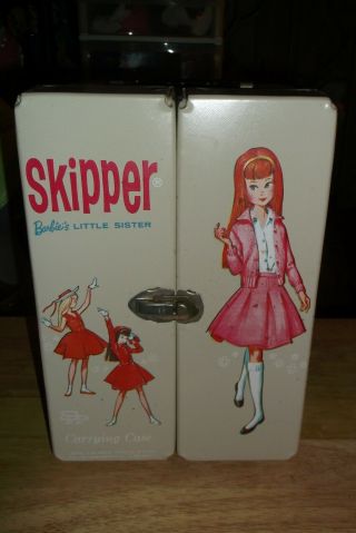 Vintage Spp Mattel Skipper Doll Vinyl Carrying Case From 1964 & In Tlc