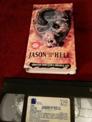 Vintage Jason Goes To Hell Vhs.  Unrated