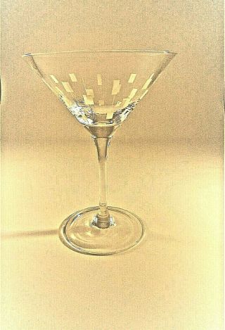 4 Vintage Martini Glasses Geometric Design And Art Deco Flavor Or Modern Flair
